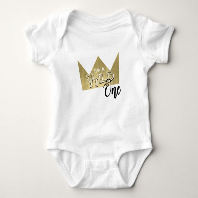 Wild One Bodysuit First Birthday shirt (Front)