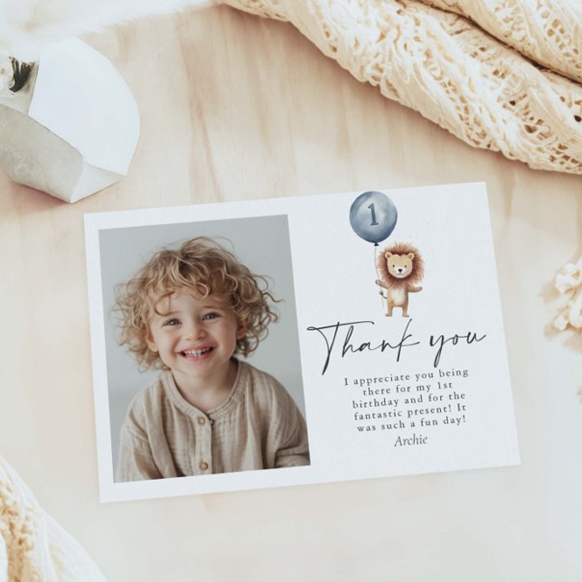 Wild One Boy 1st Birthday Thank You  (Creator Uploaded)