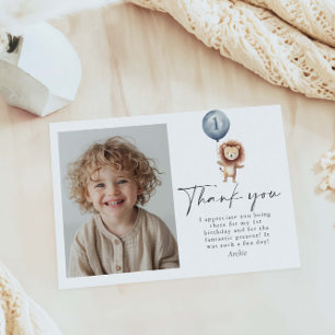 Wild One Boy 1st Birthday Thank You Card