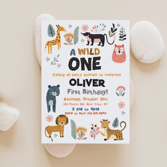 Wild One Boy First Birthday Invitation (Creator Uploaded)