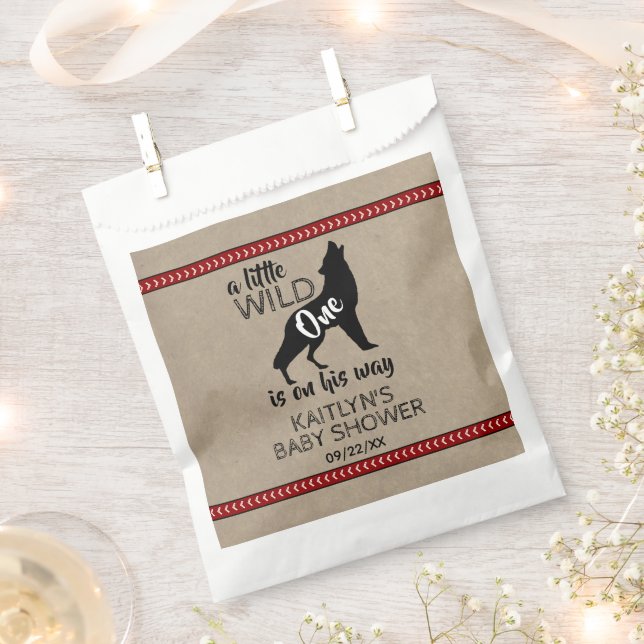 Wild One Boys Baby Shower Favour Bags (Clipped)