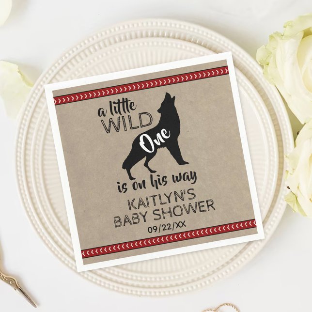 Wild One Boys Baby Shower Napkin (Creator Uploaded)