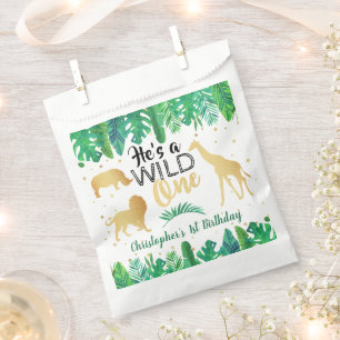 Wild One Boys First Birthday Party Favour Bags