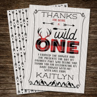 Wild One Boys Rustic Plaid Lumberjack Baby Shower