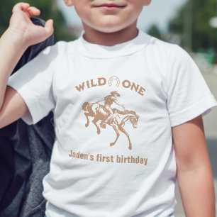 "Wild One" Cowboy Personalised First Birthday  Toddler T-Shirt