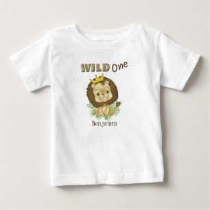 Wild One - Cute Baby Lion Watercolor customisable T-Shirt