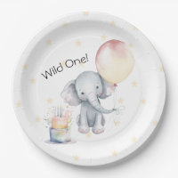 Wild One Cute Elephant Balloon Cake 1st Birthday
