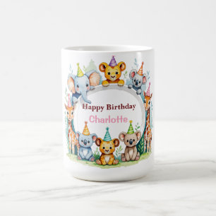 Wild One Cute Jungle Animal Child's Birthday Coffee Mug