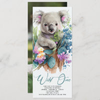Wild One Cute Koala 1st Birthday Photo Animal