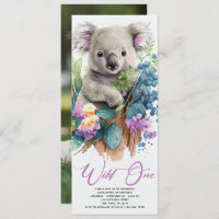Wild One Cute Koala 1st Birthday Photo Animal