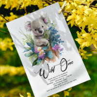 Wild One Cute Koala 1st Birthday Photo Animal