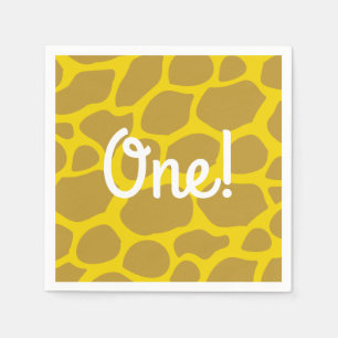 Wild One Cute Safari 1st Birthday Party Theme Napkin