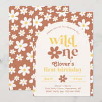 Wild One Daisy Birthday Invitation | First