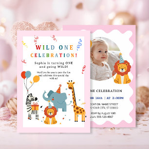 Wild One First Birthday Invitation