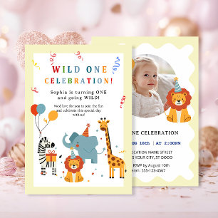 Wild One First Birthday Invitation