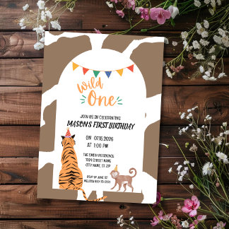 Wild One First Birthday Invitation