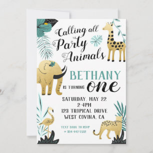 Wild One First Birthday Invitation