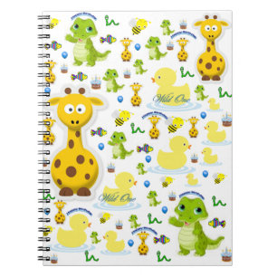 Wild One First Birthday Notebook
