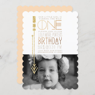 Wild One   First Birthday Party Invite Photo