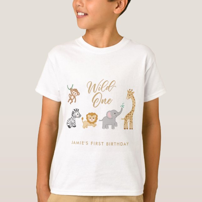 Wild One First Birthday T-Shirt (Front)