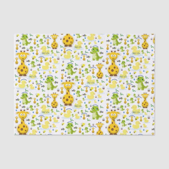 Wild One First Birthday Tissue Paper (Front)