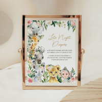 Wild One Floral Safari Late Night Diapers