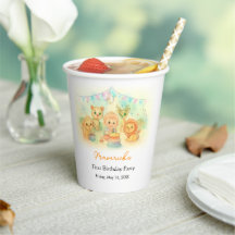 Wild One Fun Jungle Safari Boy 1st Birthday