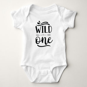 "wild one" funny baby bodysuit