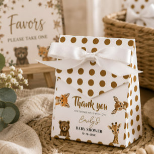 Wild One Gender Neutral Safari Baby Shower Favour Box