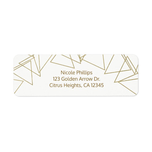 Wild One Gold Geometric Triangles Modern Glamour (Front)