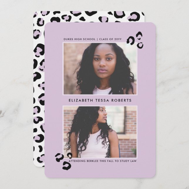 Wild One Graduation Announcement (Front/Back)