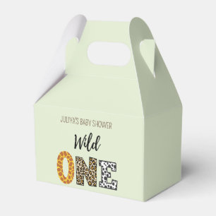 Wild one green baby shower Favour Box