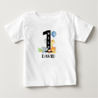 Wild ONE Jungle Animals Baby Boy First Birthday