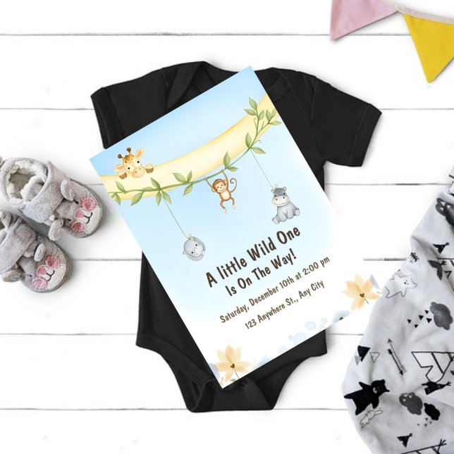 Wild One Jungle Baby Shower Invitation (Creator Uploaded)
