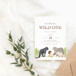 Wild One – Jungle Friends Woodland Birthday Invitation<br><div class="desc">All you need is the bare necessities with this fun-loving and playful watercolor jungle-themed birthday invitation. Invite your friends and loved ones to celebrate your wild ONE with this fully customisable woodland wild animal design.</div>