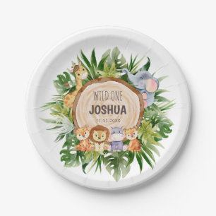 Wild One Jungle Paper Plates