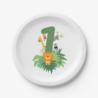 Wild One Jungle Party – 1st Birthday Plate