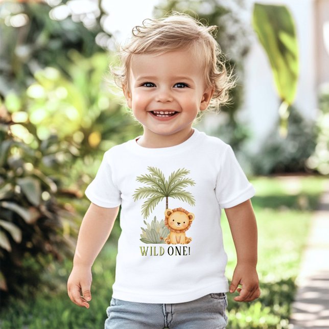 Wild One Jungle Safari 1st Birthday  Baby T-Shirt (Creator Uploaded)