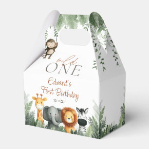 Wild One Jungle Safari 1st Birthday Favour Box
