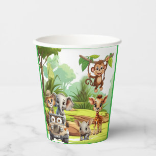 Wild One Jungle Safari 1st Birthday Paper Cup 