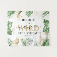 Wild One Jungle/Safari 1st Birthday Party Backdrop