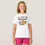 Wild One Jungle Safari 1st Birthday Sister T-Shirt<br><div class="desc">Sister of the wild one! Is your little boy or girl turning one? This Wild One design is perfect for their 1st birthday to let their sister show her excitement for her sibling. The jungle safari theme features a cartoon illustrated monkey,  sloth,  elephant,  lion,  and giraffe!</div>