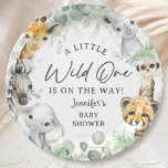 Wild One Jungle Safari Animals Baby Shower Paper Plate<br><div class="desc">Add a touch of elegance to your celebration with our Safari Animals Baby Shower Paper Plates! Don't settle for the ordinary. Elevate your celebration,  order your today,  and make your event extraordinary!</div>