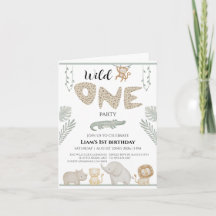 Wild One Jungle Safari Animals First Birthday