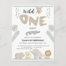 Wild One Jungle Safari Animals First Birthday