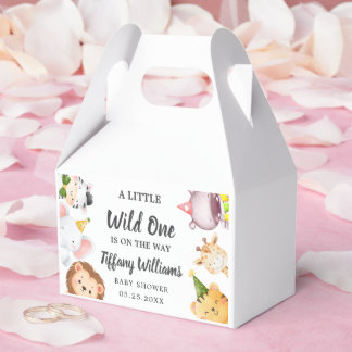 Wild One Jungle Safari Baby Shower Party Favour Box