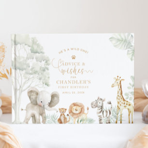 Wild One Jungle Safari Guestbook