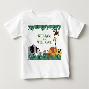 Wild One Jungle Safari Personalised Baby T-Shirt
