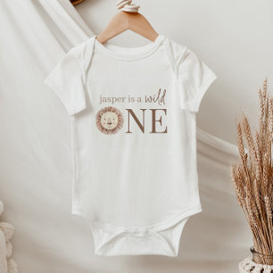 Wild One Lion Face Baby Bodysuit