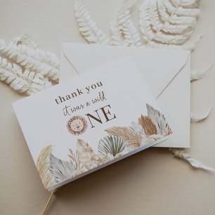 Wild One Lion Photo Thank You Card